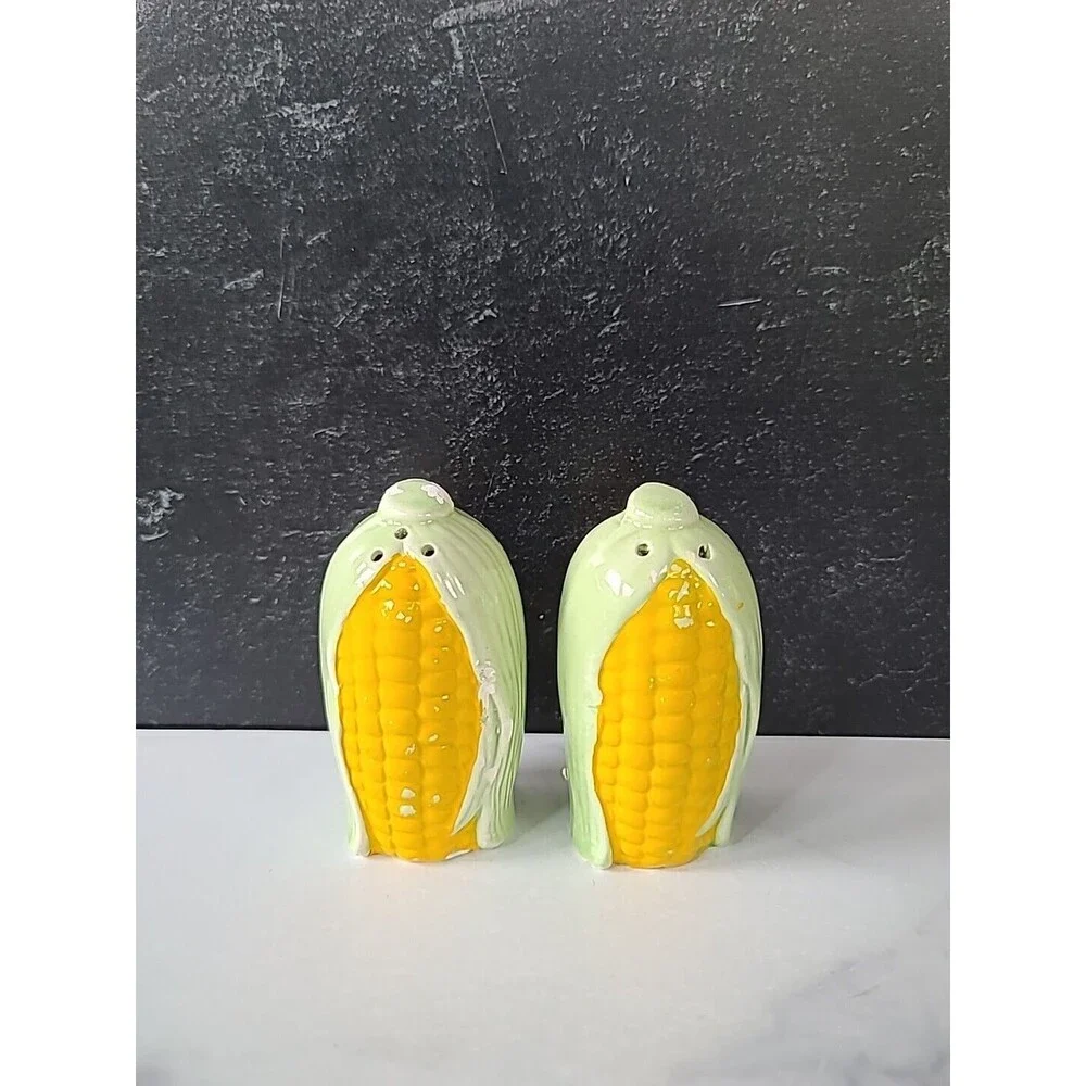 Corn On The Cob Salt And Pepper Shakers Vintage, READ Fair